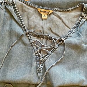 Chambray Short Sleeve Dress